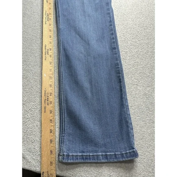 Wrangler Jeans Womens 18 Long Blue High Rise True Straight Stretch Denim Zip Fly